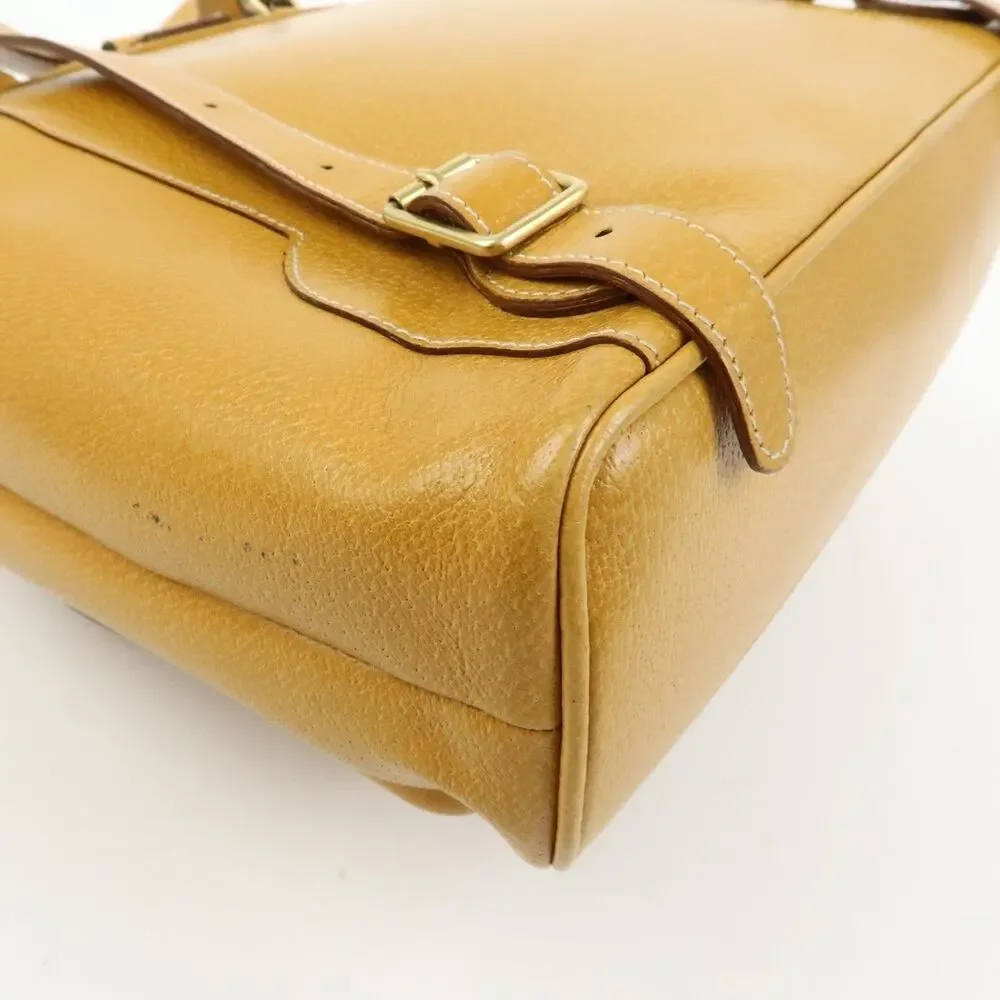 Gucci Bamboo Calfskin Backpack Yellow